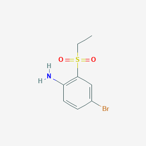 molecular formula C8H10BrNO2S B1400115 4-溴-2-(乙烷磺酰)苯胺 CAS No. 1496140-07-8