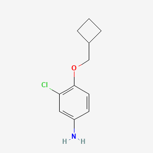 molecular formula C11H14ClNO B1400116 3-Chloro-4-(cyclobutylmethoxy)aniline CAS No. 1485019-27-9