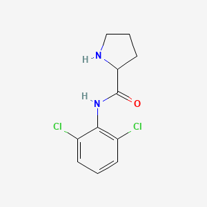 molecular formula C11H12Cl2N2O B1400117 N-(2,6-dichlorophenyl)pyrrolidine-2-carboxamide CAS No. 403478-75-1