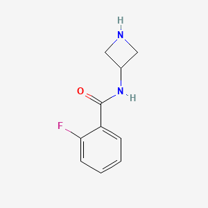 molecular formula C10H11FN2O B1400119 N-(azetidin-3-yl)-2-fluorobenzamide CAS No. 1496687-55-8