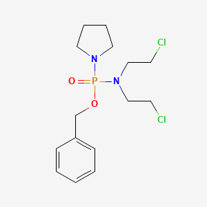 2-chloro-N-(2-chloroethyl)-N-[phenylmethoxy(pyrrolidin-1-yl)phosphoryl]ethanamine