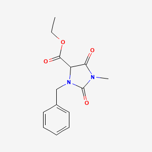 Ethyl 3-benzyl-1-methyl-2,5-dioxoimidazolidine-4-carboxylate