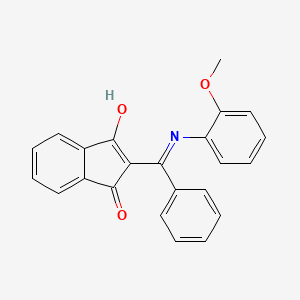 2-[(2-Methoxyanilino)(phenyl)methylidene]-1H-indene-1,3(2H)-dione