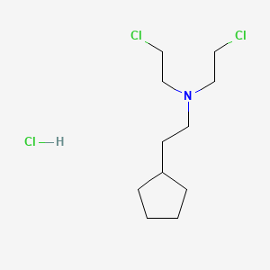 N,N-bis(2-chloroethyl)-2-cyclopentylethanamine;hydrochloride