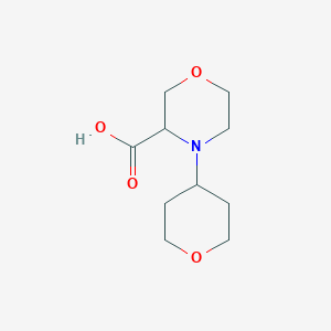 molecular formula C10H17NO4 B1400129 4-(四氢-吡喃-4-基)-吗啉-3-羧酸 CAS No. 1316217-45-4