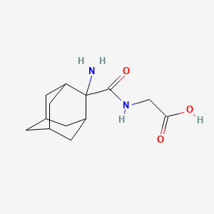 molecular formula C13H20N2O3 B14001294 2-[(2-Aminoadamantane-2-carbonyl)amino]acetic acid CAS No. 56643-58-4