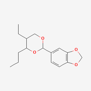 1,3-Benzodioxole,5-(5-ethyl-4-propyl-1,3-dioxan-2-yl)-