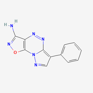 molecular formula C12H8N6O B1400133 6-苯基异恶唑并[5,4-e]吡唑并[5,1-c][1,2,4]三嗪-3-胺 CAS No. 1374509-55-3