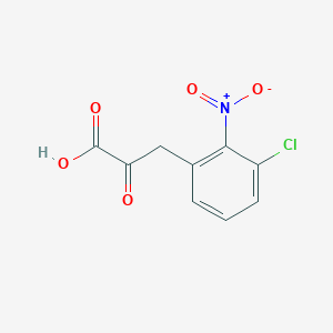 molecular formula C9H6ClNO5 B14001379 3-(3-Chloro-2-nitrophenyl)-2-oxopropanoic acid CAS No. 77158-85-1