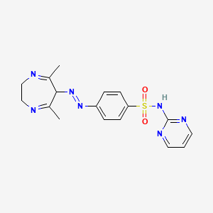 4-[(E)-(5,7-Dimethyl-3,6-dihydro-2H-1,4-diazepin-6-yl)diazenyl]-N-(pyrimidin-2-yl)benzene-1-sulfonamide