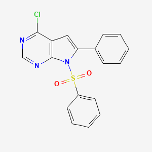 7-Benzenesulfonyl-4-chloro6-phenyl-7H-pyrrolo[2,3-d]pyrimidine