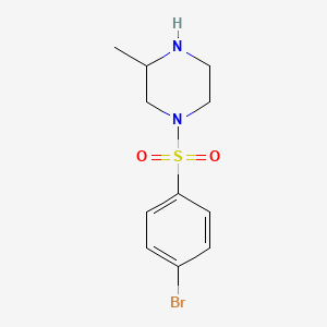 molecular formula C11H15BrN2O2S B1400141 1-(4-溴苯磺酰基)-3-甲基哌嗪 CAS No. 1838000-66-0