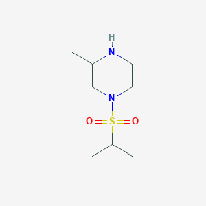 molecular formula C8H18N2O2S B1400142 3-甲基-1-(丙烷-2-磺酰基)哌嗪 CAS No. 1481978-91-9