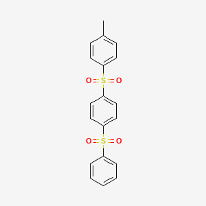 molecular formula C19H16O4S2 B14001435 1-Methyl-4-{[4-(phenylsulfonyl)phenyl]sulfonyl}benzene CAS No. 1774-27-2