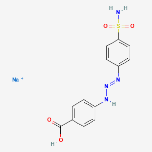 4-[2-(4-Sulfamoylphenyl)iminohydrazinyl]benzoic acid