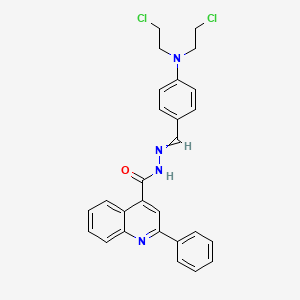 N-[[4-[Bis(2-chloroethyl)amino]phenyl]methylideneamino]-2-phenyl-quinoline-4-carboxamide