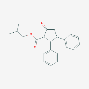 molecular formula C22H24O3 B14001497 2-Methylpropyl 5-oxo-2,3-diphenylcyclopentanecarboxylate CAS No. 1772-56-1