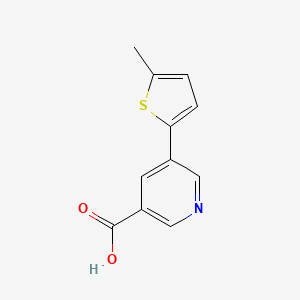 molecular formula C11H9NO2S B1400150 5-(5-甲基噻吩-2-基)吡啶-3-羧酸 CAS No. 1478685-06-1