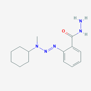 molecular formula C14H21N5O B14001510 2-[(1e)-3-Cyclohexyl-3-methyltriaz-1-en-1-yl]benzohydrazide CAS No. 66975-08-4