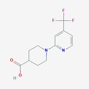 molecular formula C12H13F3N2O2 B1400152 1-[4-(三氟甲基)吡啶-2-基]哌啶-4-羧酸 CAS No. 1256792-04-7