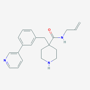 molecular formula C21H25N3O B1400156 4-(3-Pyridin-3-yl-benzyl)-piperidine-4-carboxylic acid allylamide CAS No. 1361111-80-9