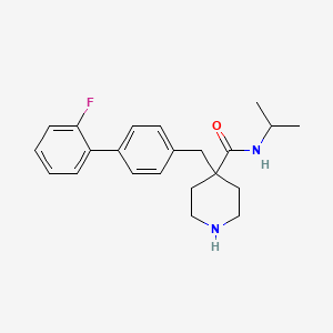 molecular formula C22H27FN2O B1400157 4-(2'-氟-联苯-4-基甲基)-哌啶-4-甲酸异丙酯 CAS No. 1361113-03-2