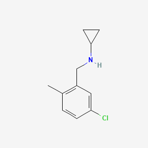 molecular formula C11H14ClN B1400162 N-[(5-氯-2-甲基苯基)甲基]环丙胺 CAS No. 1229246-30-3