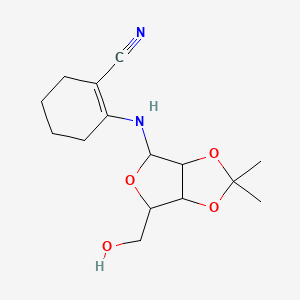 2-[[6-(Hydroxymethyl)-2,2-dimethyl-3a,4,6,6a-tetrahydrofuro[3,4-d][1,3]dioxol-4-yl]amino]cyclohexene-1-carbonitrile