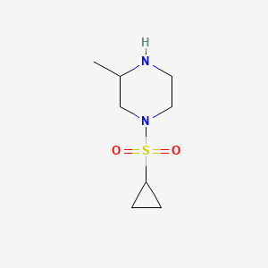 molecular formula C8H16N2O2S B1400163 1-(环丙烷磺酰基)-3-甲基哌嗪 CAS No. 1477644-37-3