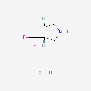 molecular formula C6H10ClF2N B14001666 trans-6,6-Difluoro-3-azabicyclo[3.2.0]heptane hydrochloride 