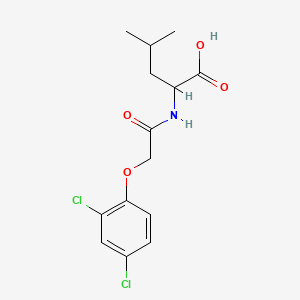 molecular formula C14H17Cl2NO4 B14001684 N-((2,4-Dichlorophenoxy)acetyl)-L-leucine CAS No. 2752-54-7