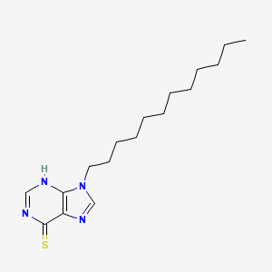 molecular formula C17H28N4S B14001700 9-dodecyl-3H-purine-6-thione CAS No. 82191-96-6