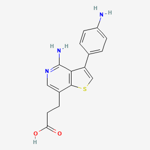 3-[4-Amino-3-(4-aminophenyl)thieno[3,2-c]pyridin-7-yl]propanoic acid