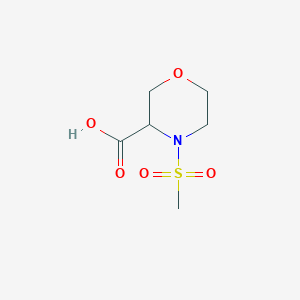 molecular formula C6H11NO5S B1400177 4-甲磺酰基-吗啉-3-羧酸 CAS No. 1316217-87-4