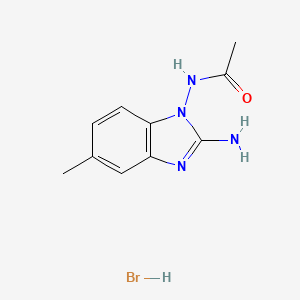 N-(2-amino-5-methylbenzimidazol-1-yl)acetamide;hydrobromide