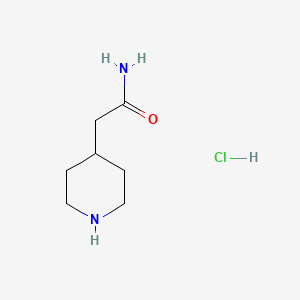 molecular formula C7H15ClN2O B1400182 2-(Piperidin-4-yl)acetamide hydrochloride CAS No. 1190194-62-7