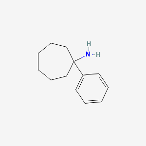 molecular formula C13H19N B14001824 Cycloheptanamine, 1-phenyl- CAS No. 59397-23-8