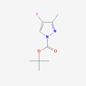 molecular formula C9H13IN2O2 B1400183 叔丁基4-碘-3-甲基-1H-吡唑-1-羧酸酯 CAS No. 1269449-59-3