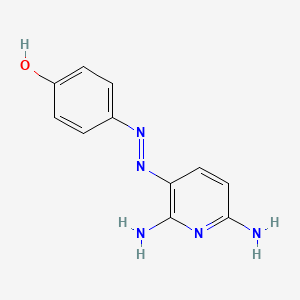 molecular formula C11H11N5O B14001830 Phenol, 4-((2,6-diamino-3-pyridinyl)azo)- CAS No. 64000-76-6