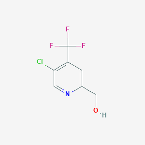 molecular formula C7H5ClF3NO B1400184 [5-Chloro-4-(trifluoromethyl)pyridin-2-yl]methanol CAS No. 1370587-20-4