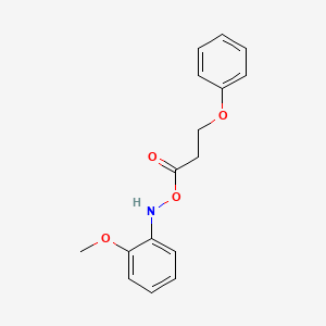 molecular formula C16H17NO4 B14001852 1-{[(2-Methoxyphenyl)amino]oxy}-3-phenoxypropan-1-one CAS No. 6297-90-1