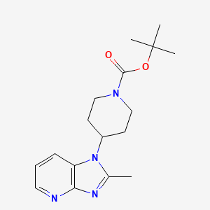 molecular formula C17H24N4O2 B1400186 tert-butyl 4-{2-methyl-1H-imidazo[4,5-b]pyridin-1-yl}piperidine-1-carboxylate CAS No. 1373350-44-7