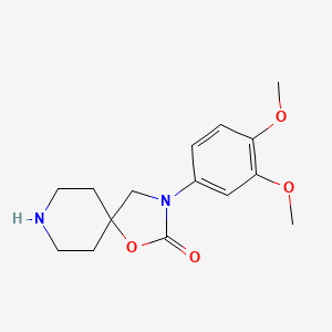 molecular formula C15H20N2O4 B1400190 3-(3,4-二甲氧基苯基)-1-氧杂-3,8-二氮杂螺[4.5]癸烷-2-酮 CAS No. 1353878-11-1
