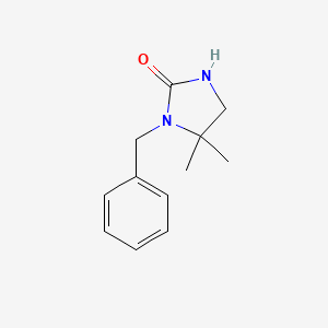 molecular formula C12H16N2O B1400197 1-苄基-5,5-二甲基咪唑烷-2-酮 CAS No. 1373350-41-4