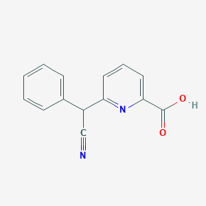B1400199 6-[Cyano(phenyl)methyl]pyridine-2-carboxylic acid CAS No. 1379527-00-0