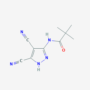 N-(4,5-dicyano-1H-pyrazol-3-yl)-2,2-dimethylpropanamide