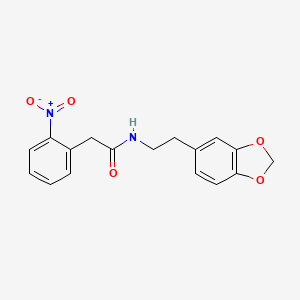 n-[2-(1,3-Benzodioxol-5-yl)ethyl]-2-(2-nitrophenyl)acetamide