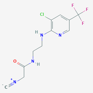 molecular formula C11H10ClF3N4O B1400205 N-(2-{[3-氯-5-(三氟甲基)吡啶-2-基]氨基}乙基)-2-异氰基乙酰胺 CAS No. 1452577-23-9