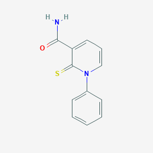 molecular formula C12H10N2OS B14002072 1-Phenyl-2-sulfanylidenepyridine-3-carboxamide CAS No. 91540-53-3