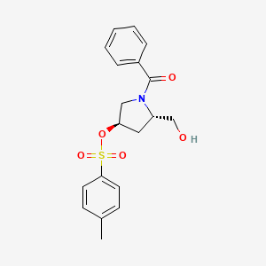 B1400211 (3R,5S)-1-Benzoyl-5-(hydroxymethyl)pyrrolidin-3-yl 4-methylbenzenesulfonate CAS No. 31560-22-2